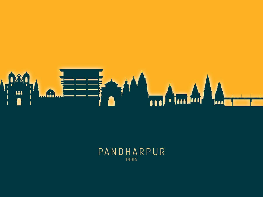 Pandharpur Skyline India #16 Digital Art by Michael Tompsett