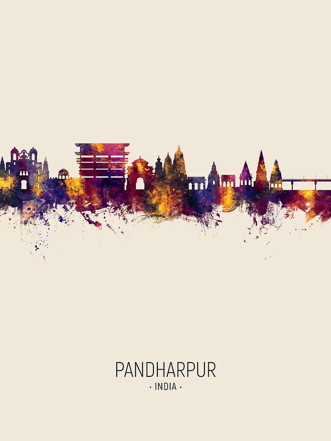 Pandharpur Skyline India #19 Digital Art by Michael Tompsett