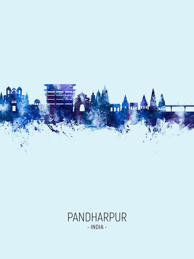 Pandharpur Skyline India #20 Digital Art by Michael Tompsett