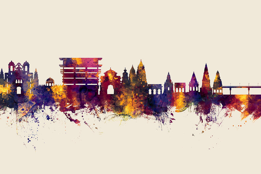 Pandharpur Skyline India #92 Digital Art by Michael Tompsett