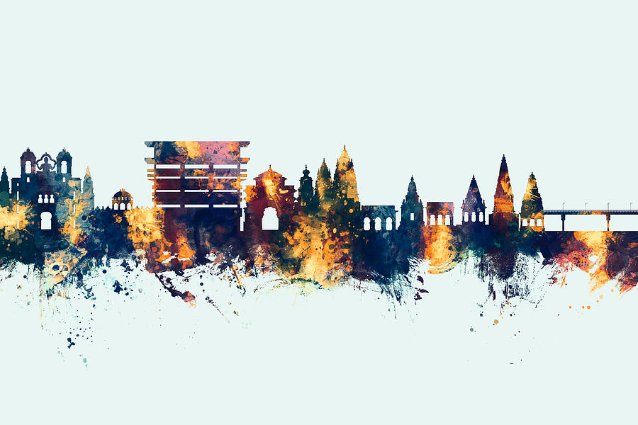 Pandharpur Skyline India #93 Digital Art by Michael Tompsett
