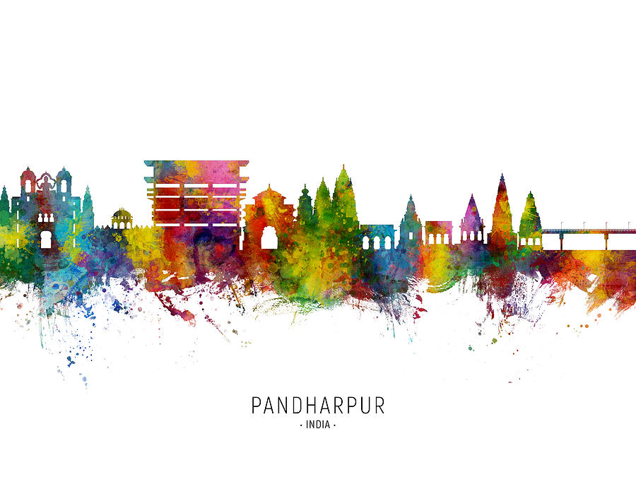 Pandharpur Skyline India #96 Digital Art by Michael Tompsett