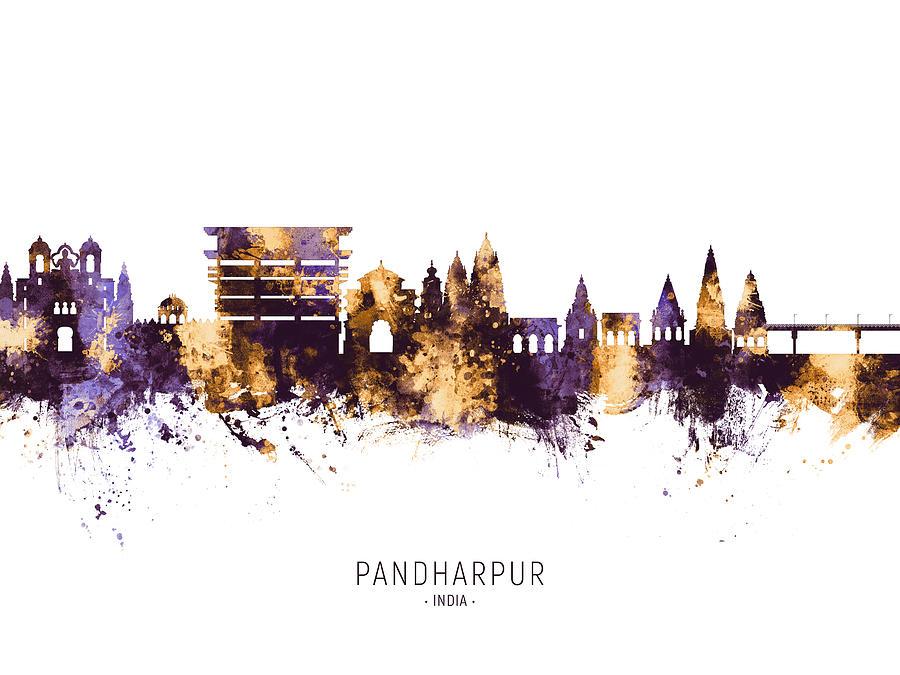 Pandharpur Skyline India #98 Digital Art by Michael Tompsett