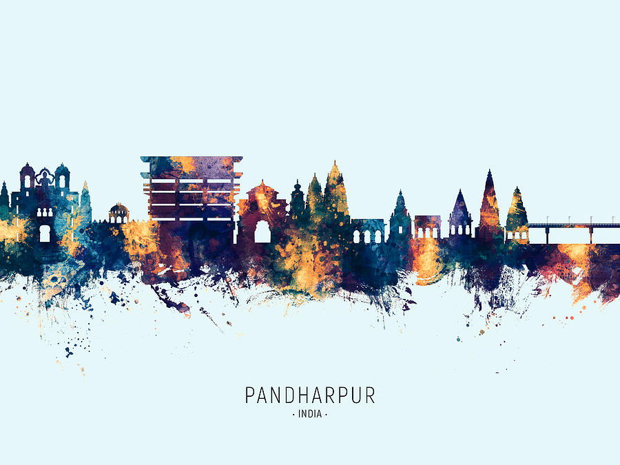 Pandharpur Skyline India #99 Digital Art by Michael Tompsett