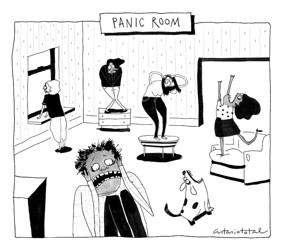 Panic Room Drawing by Juan Astasio