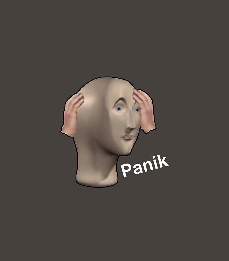 Panik Digital Art - Panik Kalm Meme Man Panic by Jip Charlei
