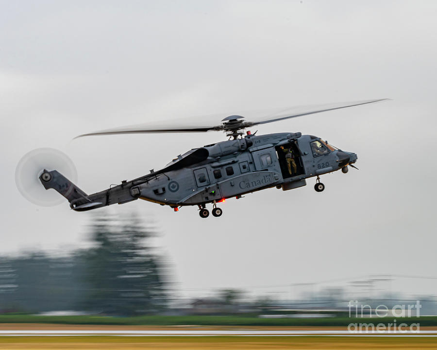 Panning A Ch-148 Cyclone At Abby Photograph