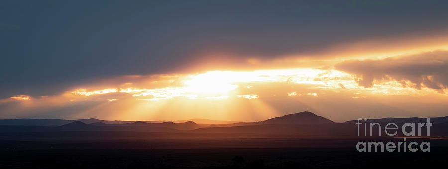 Pano of a Taos Sunset  Photograph by Elijah Rael