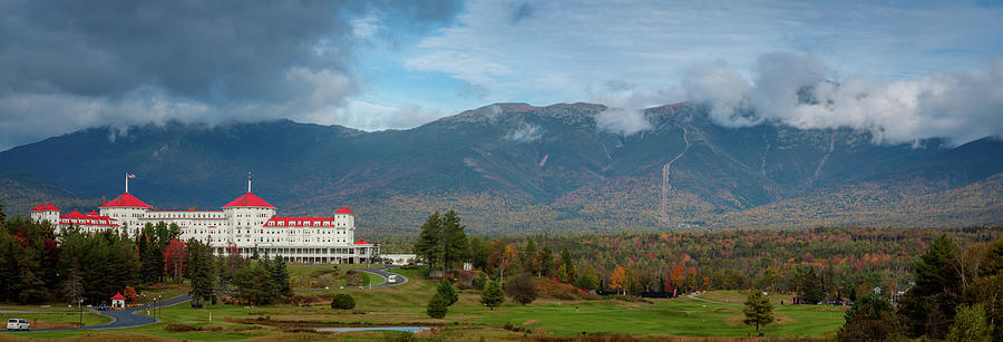 Pano of Omni Mount Washington Resort at Bretton Woods. Photograph by Jeff Folger
