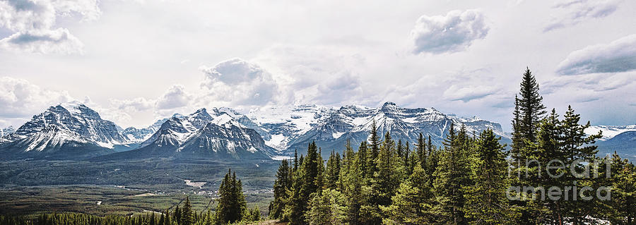 Banff National Park Photograph - Pano of the Mountains Surrounding Lake Louise by Scott Pellegrin