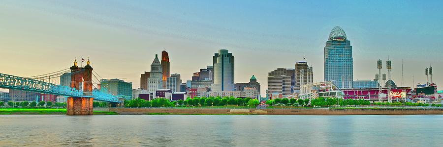 Pano Of The Queen City At Sunset Photograph