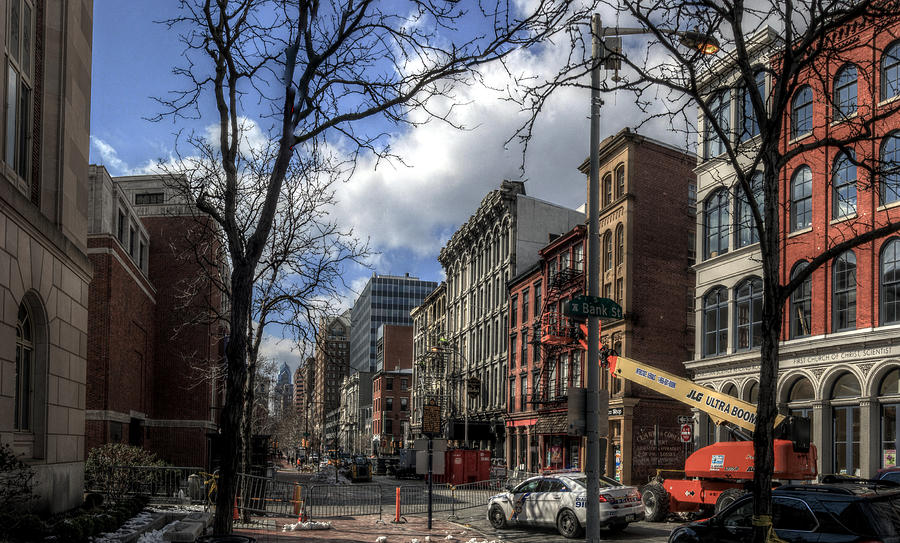 Philadelphia Photograph - Panorama 3607 200  Block of Chestnut Street by Bob Bruhin