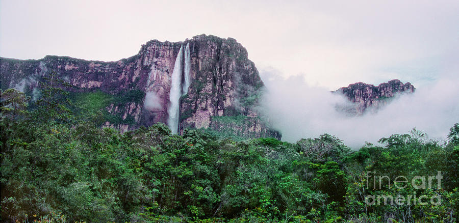 Panorama Angel Falls Canaima Np Venezuela Photograph by Dave Welling