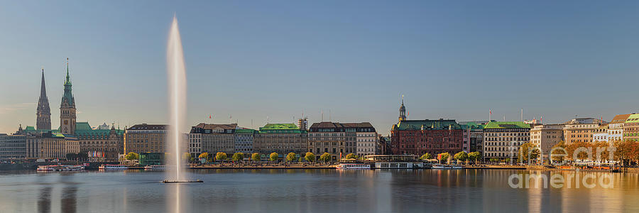 Panorama Binnenalster, Hamburg Photograph by Henk Meijer Photography