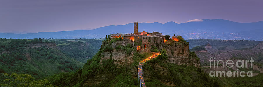 Panorama from Civita di Bagnoregio Photograph by Henk Meijer Photography