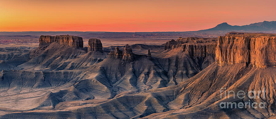 Panorama from The Badlands overview, Utah Photograph by Henk Meijer Photography