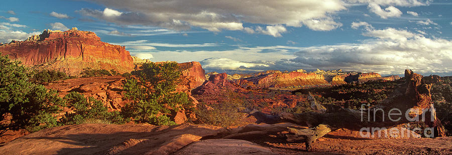 Panorama Near Waterpocket Fold Capitol Reef National Park Photograph by Dave Welling