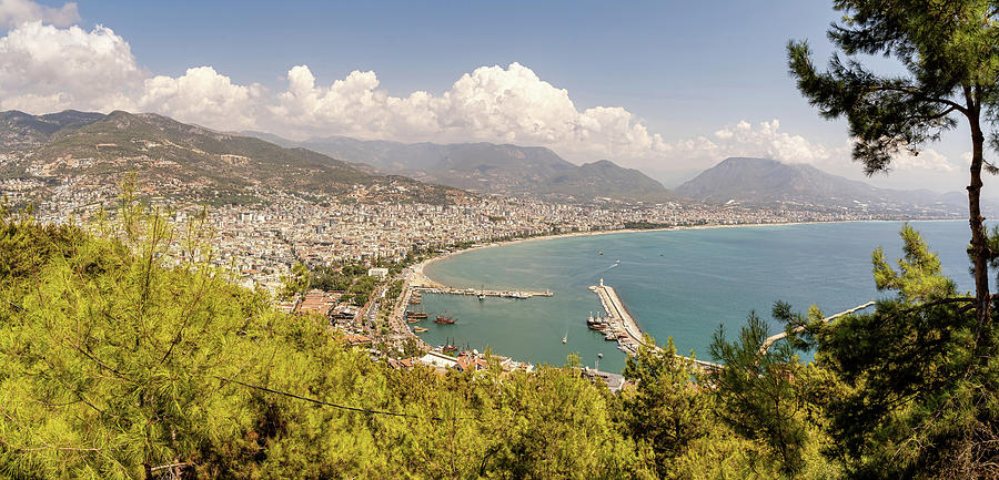 Panorama of Alanya Turkey - view from fortress or citadel Photograph by Arpan Bhatia