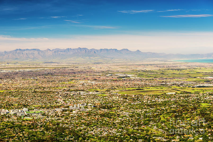 Panorama Of Cape Town Towards Stellenbosch Photograph