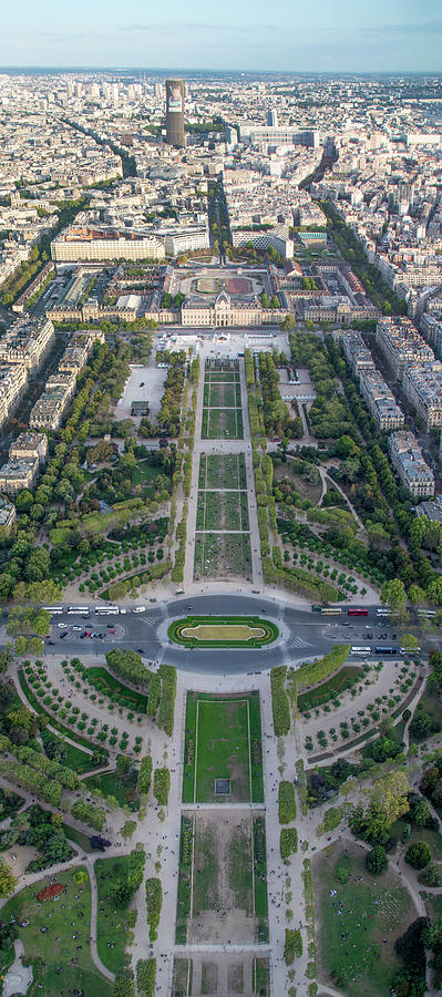 Paris Photograph - Panorama of Champs des Mars Field in Paris by John Twynam