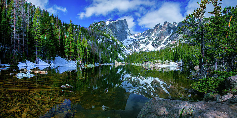 Panorama of Dream Lake, Estes Park Colorado #6968P Photograph by Bob ...