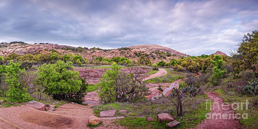 Panorama Of Enchanted Rock State Natural Area - Fredericksburg Gillespie County Texas Hill Country Photograph