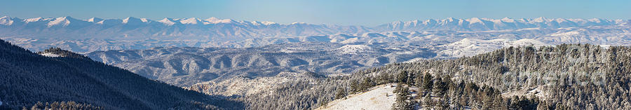 Panorama of Fresh Snow on the Sangre Photograph by Steven Krull