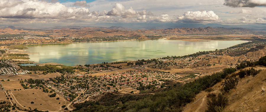Panorama of Lake Elsinore in California Photograph by Steven Heap