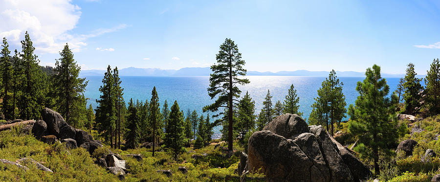 Panorama of Lake Tahoe, California Photograph by Aashish Vaidya