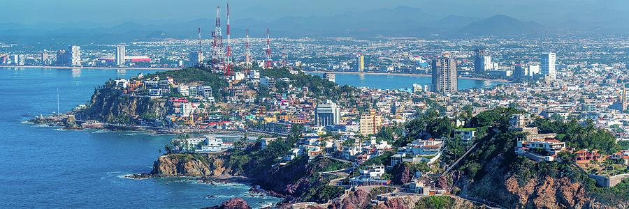 Panorama of Mazatlan Mexico Photograph by Tommy Farnsworth