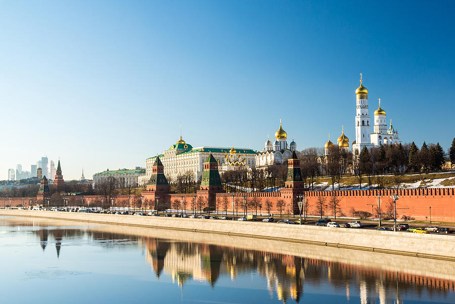 Panorama of  Moscow Kremlin on  sunny day, Russia Photograph by OlgaVolodina