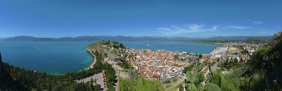 Panorama of Nafplio in Spring Photograph by Sean Hannon