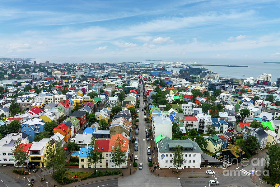 Panorama of Reykjavik, Iceland Photograph by Delphimages Photo Creations