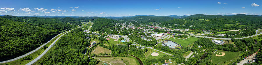 Panorama of Sait Johnsbury, Vermont Photograph by John Rowe