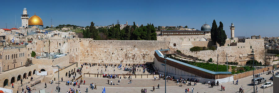 Panorama of the Western Wall Jerusalem Photograph by Mati Krimerman
