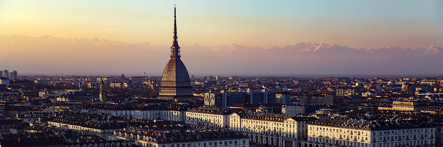 Panorama of Turin at sunset Photograph by GoodLifeStudio