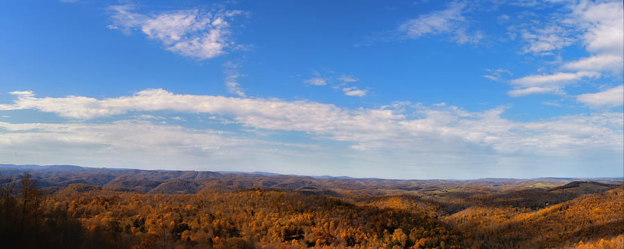Panorama of West Virginia mountains along Corridor H Photograph by Dan Friend