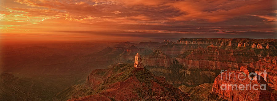 Panorama Sunrise Storm North Rim Grand Canyon Arizona Photograph by Dave Welling