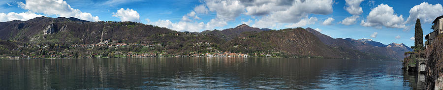 Panorama View Of Lake Orta And Small Town Pella, Northern Italy Photograph by Federica Grassi