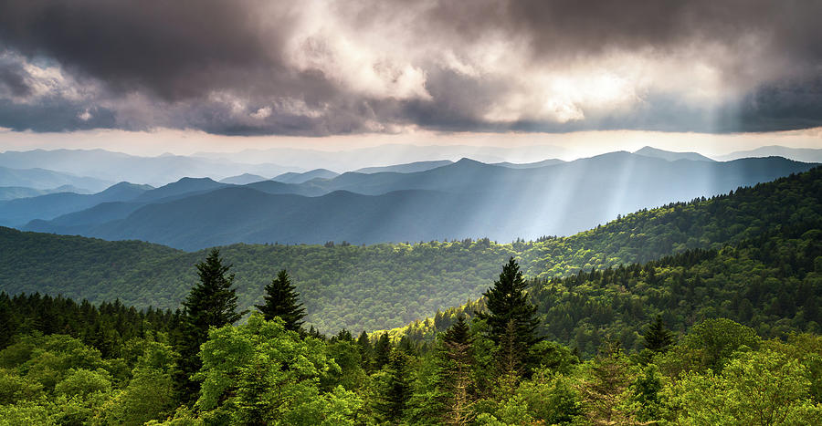 Panoramic Appalachian Mountains Scenic Landscape Photography Asheville NC Blue Ridge Outdoors Photograph by Dave Allen
