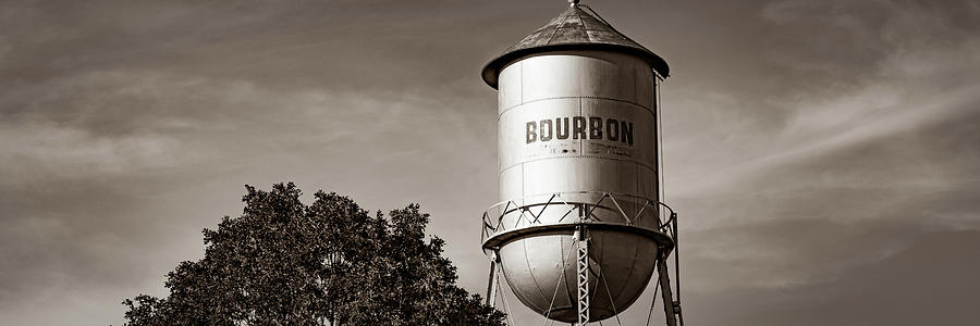 Panoramic Bourbon Tower Sepia Photograph by Gregory Ballos