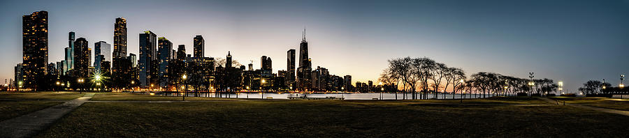 Panoramic Chicago Skyline from Olive Park Photograph by Sven Brogren