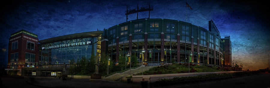 Panoramic Night Lambeau Field Photograph by Joel Witmeyer