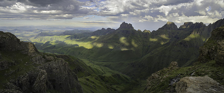 Panoramic of Cathedral Peak in the Drakensberg Photograph by Emil Von Maltitz