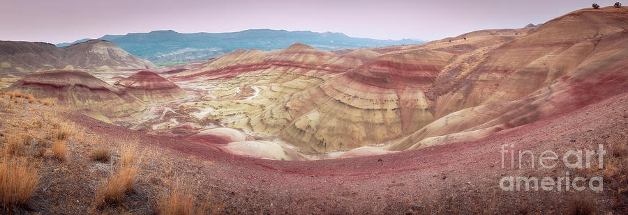 Panoramic Painted Hills Photograph by Masako Metz