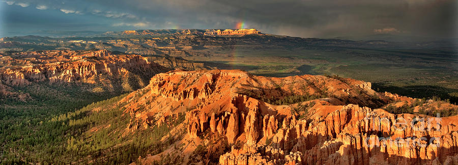 Panoramic Rainbow Clearing Storm Bryce Canyon National Park Photograph by Dave Welling