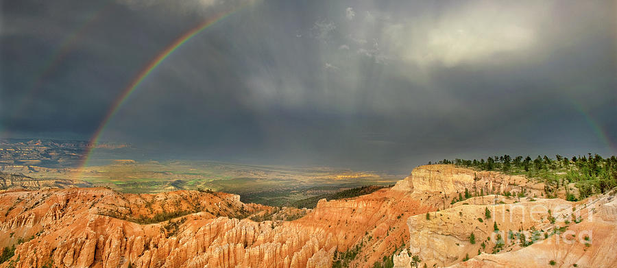 Panoramic Rainbow Storm Bryce Canyon National Park Photograph by Dave Welling