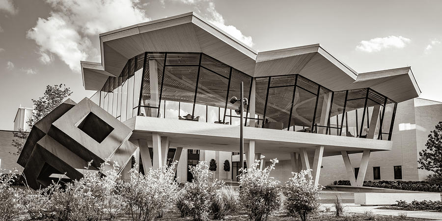 Panoramic Sepia Perspective Of The Arkansas Museum Of Fine Arts - Little Rock Photograph by Gregory Ballos