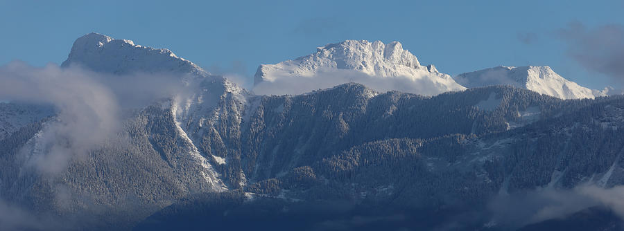 Panoramic Snow Peaks - British Columbia, Canada Photograph by Ian McAdie