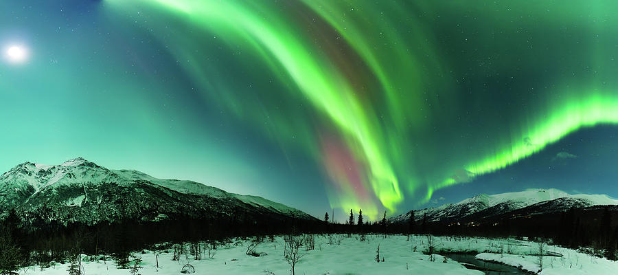 Panoramic Stream of Light Photograph by Frosted Birch Photography